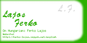 lajos ferko business card